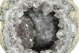 Las Choyas Coconut Geode Half with Smoky Quartz - Mexico #348471-1